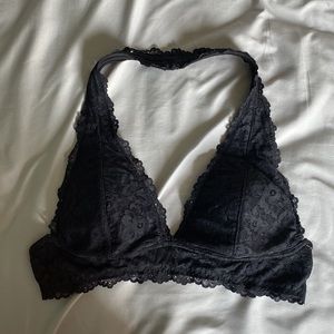 Black and a very light pink halter Bralettes from Garage. Sold together.